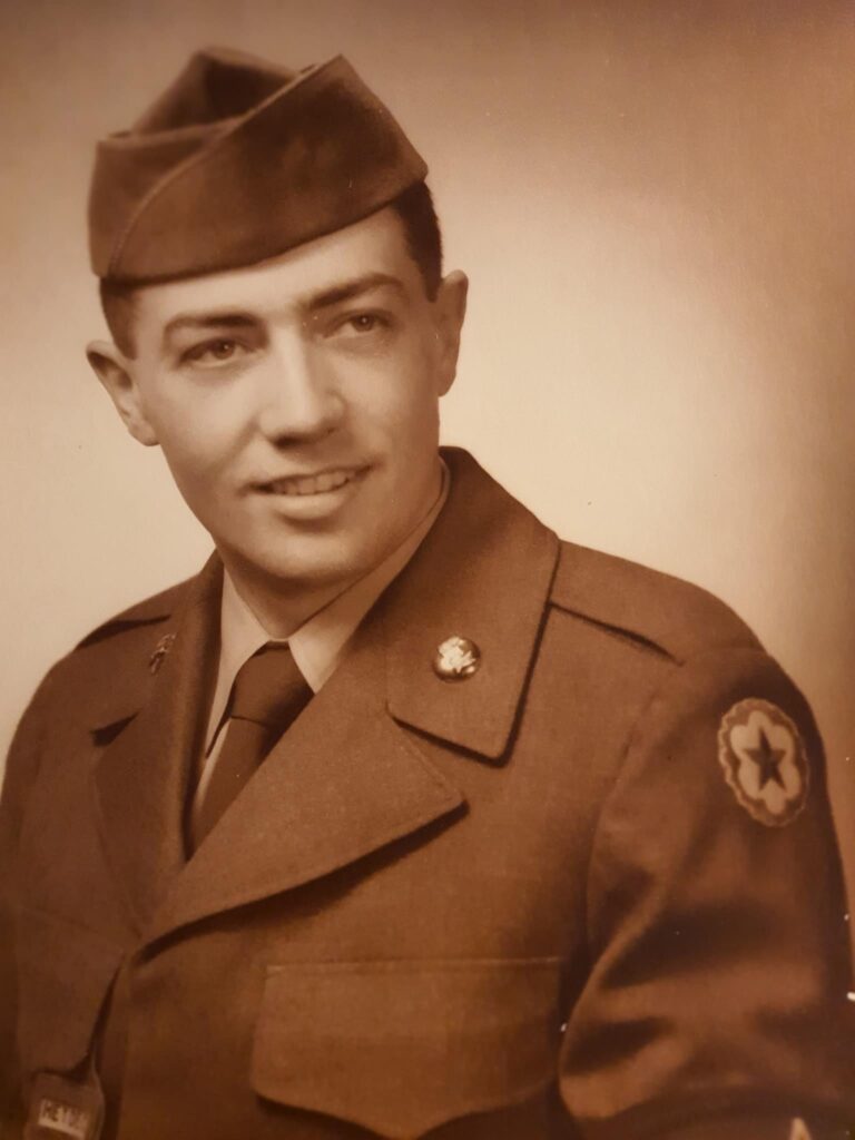 Richardd Creagh Heydecker as a corporal in the U.S. Army during the Korean War.