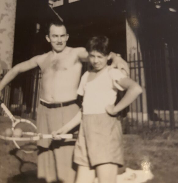 Richard with his stepfather, Gustav Roesch