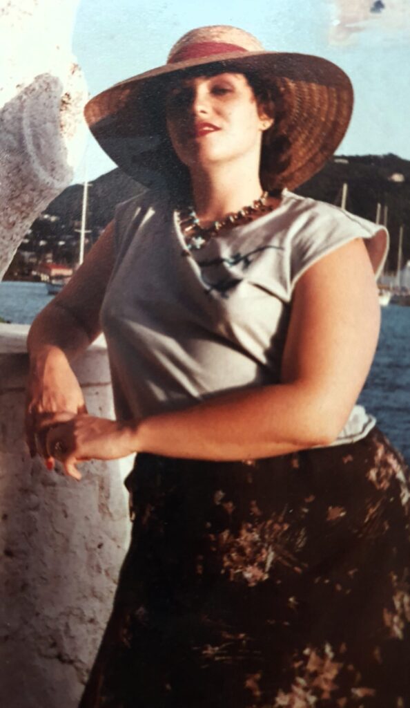 Jeanne Heydecker traveling through South America in 1986.