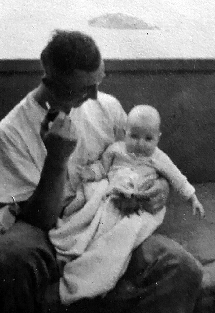 Wayne Darlington Heydecker, with his daughter, Margaret Heydecker