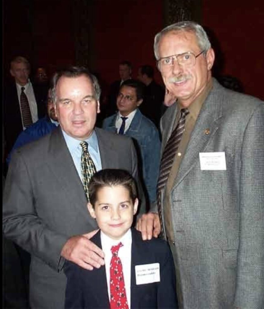 William Creagh Heydecker-Lang with State Representative Larry McKeon and Mayor Daley, 2002