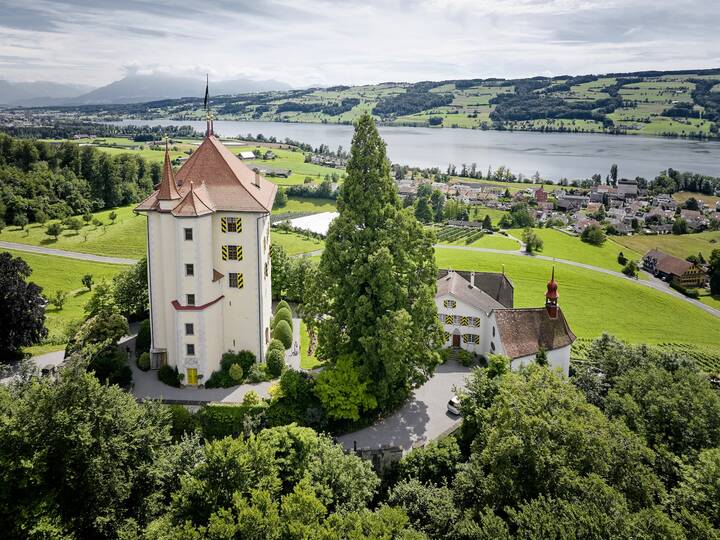 Schloss Heidegg, looking over Lake Baldegg.